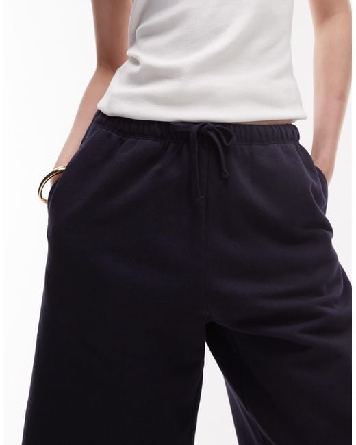 ARKET Black Drawstring Jersey Bermuda Shorts