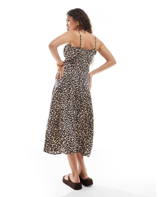 Only Petite Brown Cami Midi Dress