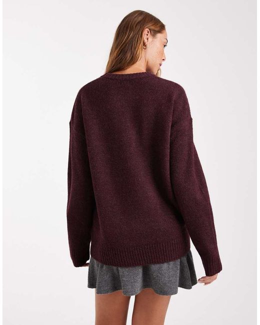 Cotton On Red Luxe Crew Sweater