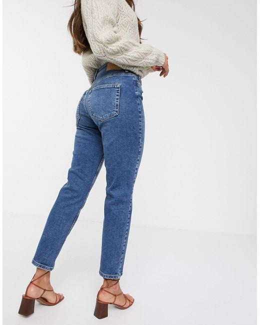 Vero Moda Denim Organic Cotton Straight Leg Jeans in Blue | Lyst