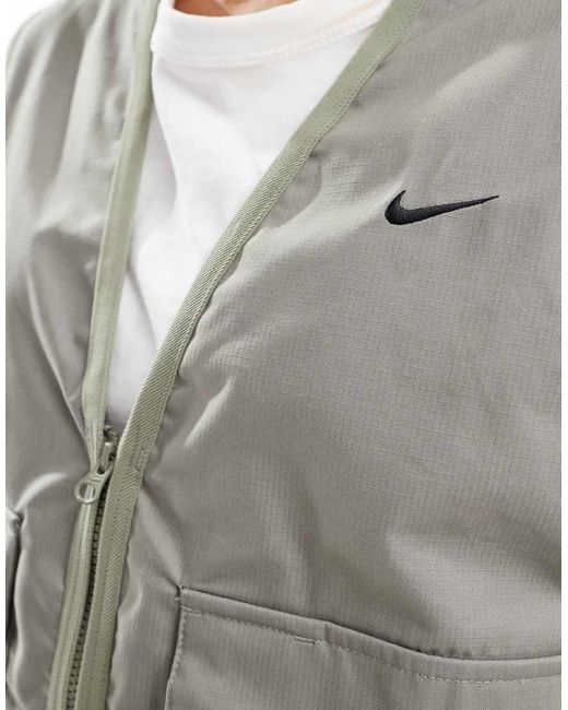 Nike Gray Woven Cargo Vest