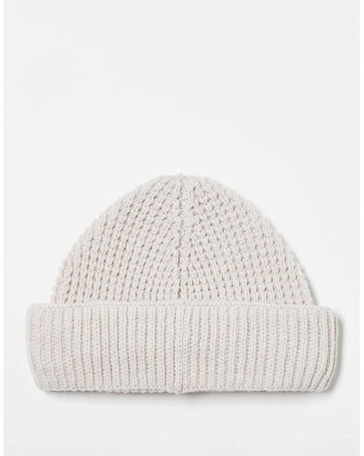 Reclaimed (vintage) Natural Unisex Waffle Beanie