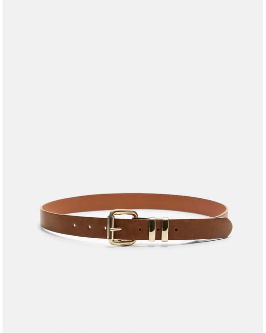 Stradivarius White – basic-gürtel