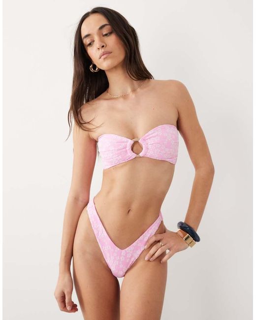 Kulani Kinis Pink Sugar Sprinkle Y Thong Bikini Bottom