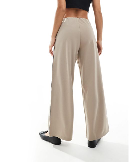 Vero Moda Multicolor Loose Pull On Trousers With Side Stripe