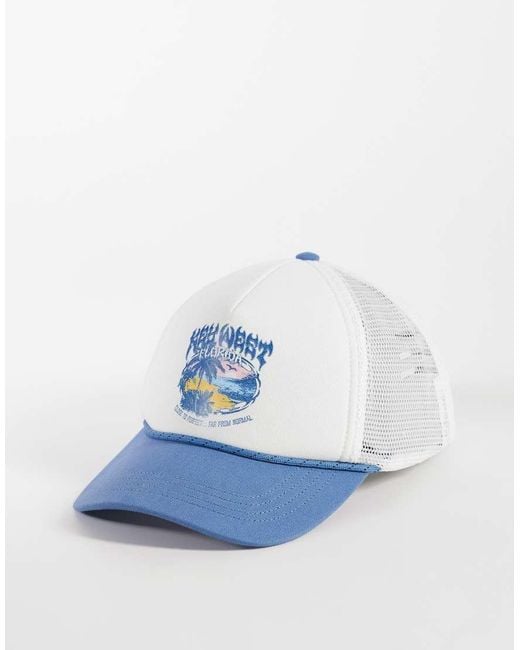 Hollister Blue Trucker Hat for men