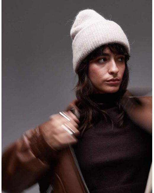 ARKET Black Alpaca Blend Double Fold Beanie Hat