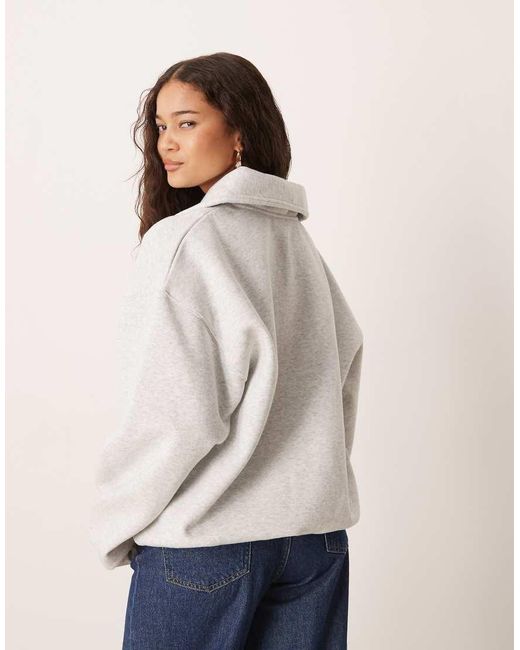 New Balance Gray Trackside Fleece Half Zip Sweatshirt