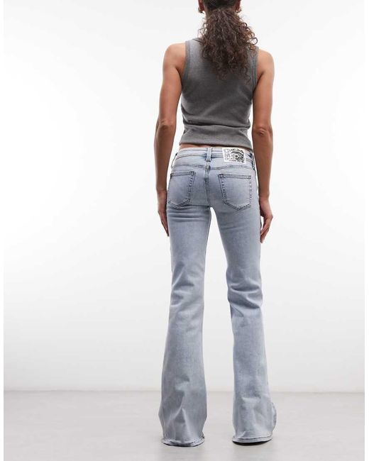 Cheap Monday Blue Flare Low Stretch Jeans