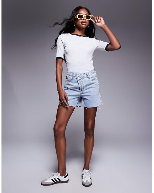 River Island White Short Sleeve Clean Top