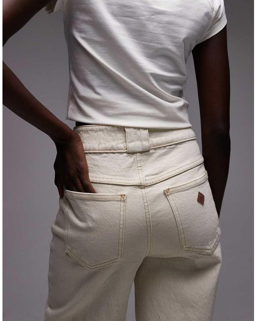 Abrand Jeans Natural Mid Rise Wide Leg Jeans
