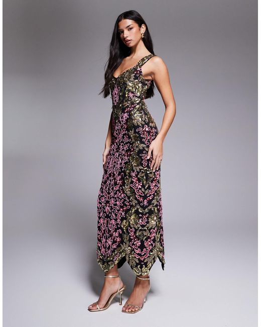 ASOS Women's Embellished Beaded Maxi Dress ASOS Women's Embellished Beaded Maxi Dress