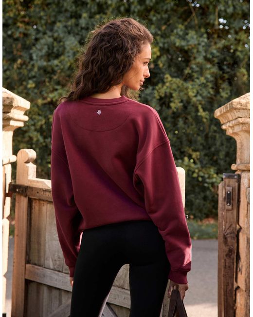 Sweat oversize à logo brodé - bordeaux 4th & Reckless en coloris Red