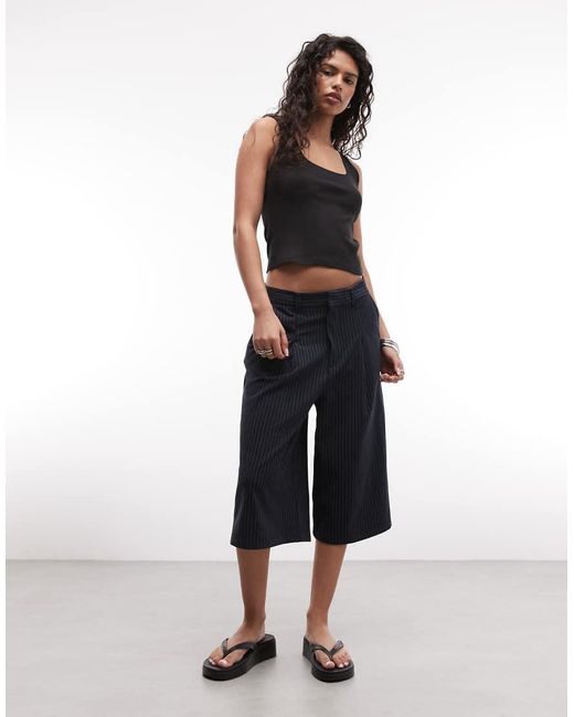 Monki Black 90's Ribbed Tank Top