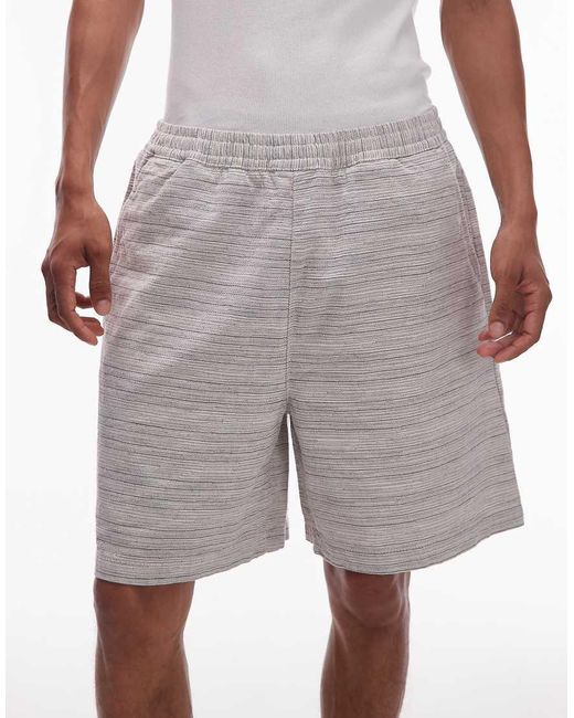 Pantalones Cortos Holgados De Tejido Texturizado Gellar De (Parte De Un Conjunto)-Neutro Carhartt de hombre de color Gray