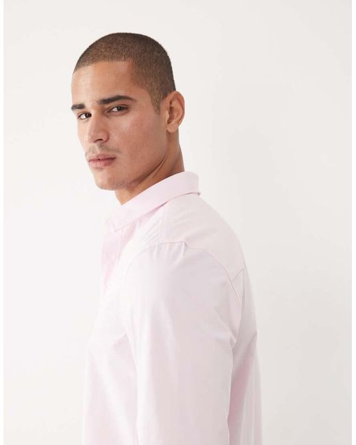 ASOS Pink Regular Smart Shirt for men