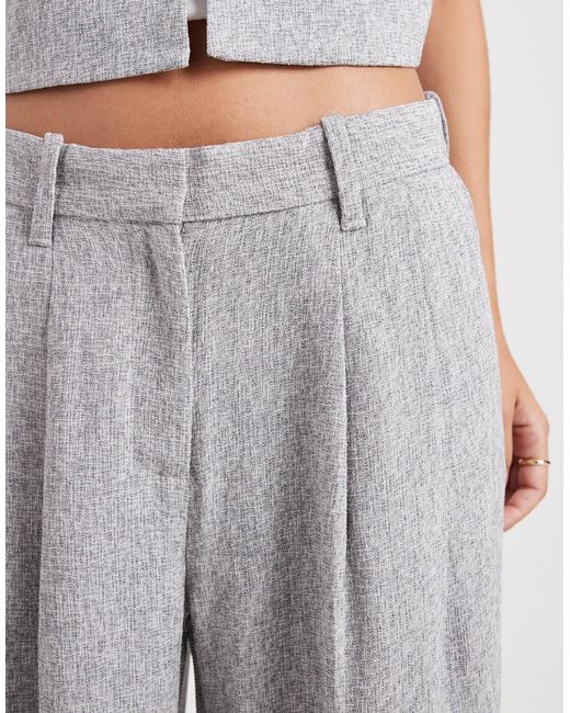 Vero Moda Gray Tailored Pleat Front Wide Leg Trouser Co-ord