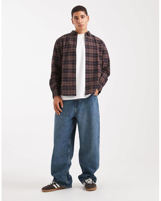 Levi's – authentic – langärmliges hemd in Brown für Herren