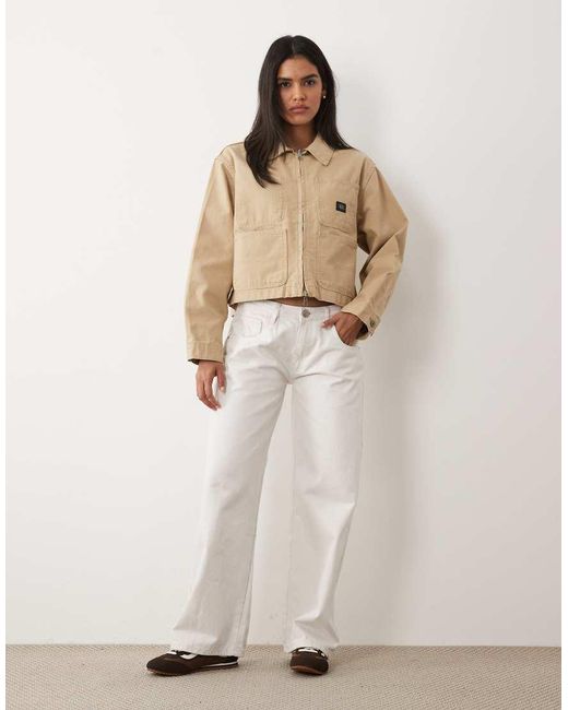 Chaqueta De Pelo Alto En-Blanco Vans de color Natural