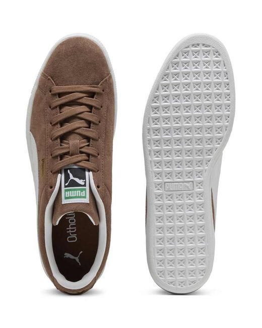 PUMA Brown Suede Classic Sneakers