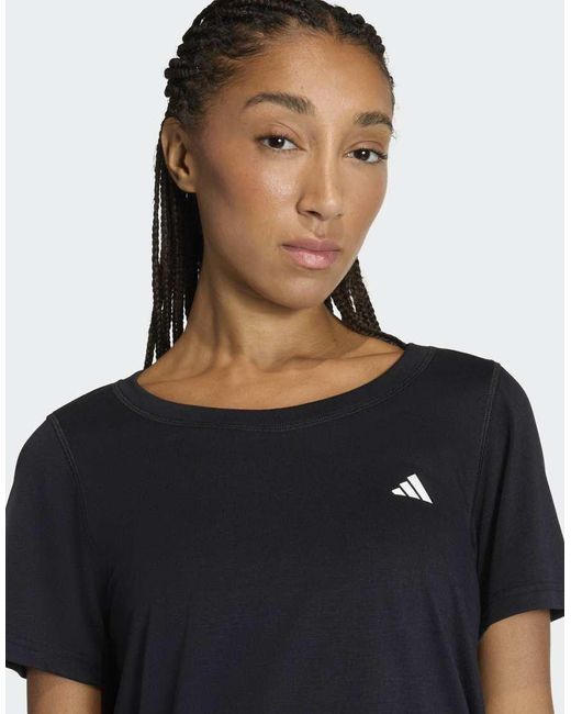 Adidas Originals Blue Workout Essentials Scoop Neck T-Shirt