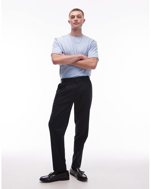Topman – elegante hose mit schmal zulaufendem schnitt in Black für Herren