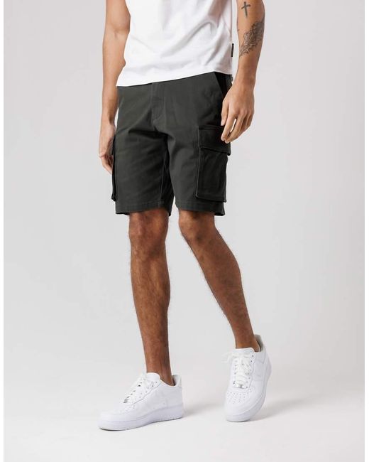 French Connection Green 2 Pack Cotton Cargo Shorts for men