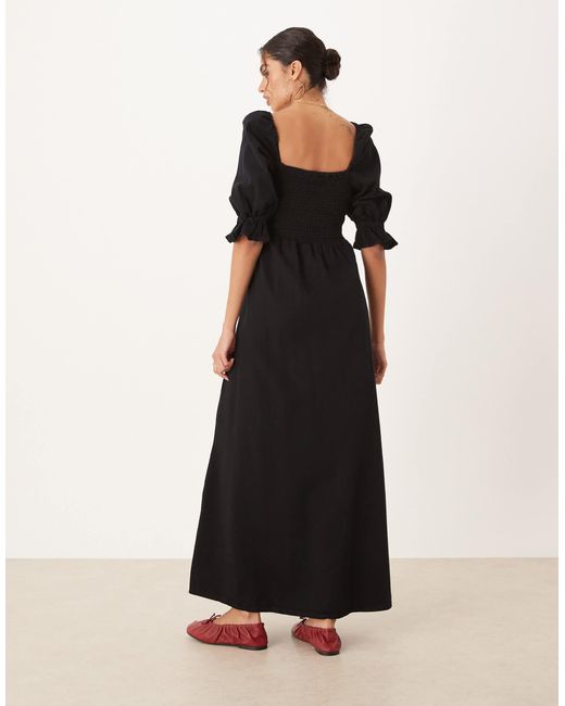 ASOS Black – weiches midi-jeanskleid