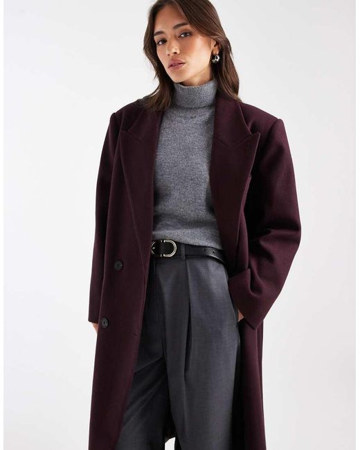 ASOS Purple Oversized Dad Coat