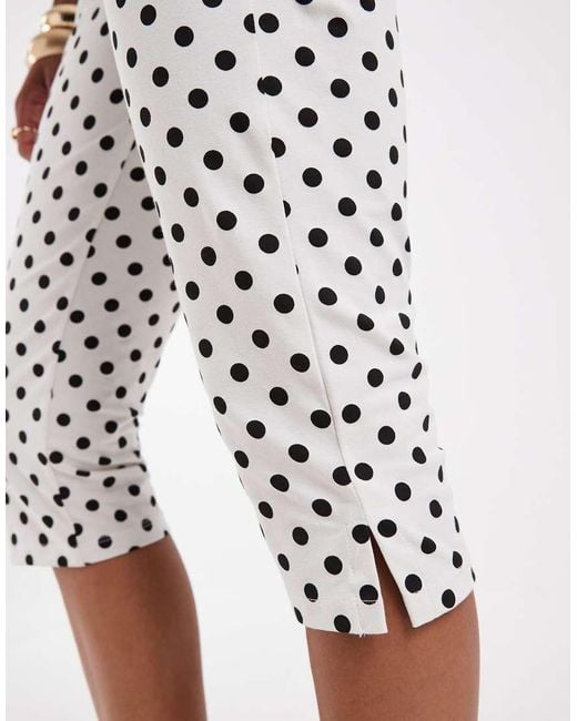ASOS White Polka Dot Capris Legging Co-Ord