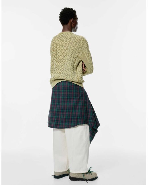 Pull en maille torsadée - pomme délavé Pull&Bear pour homme en coloris Green