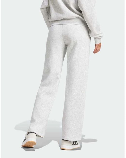 Adidas Originals Gray Essentials Small Logo Feel Cozy Open-hem Pants