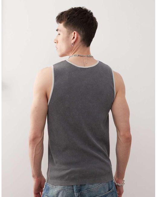 Collusion Gray Relaxed Skater Fit Vest for men