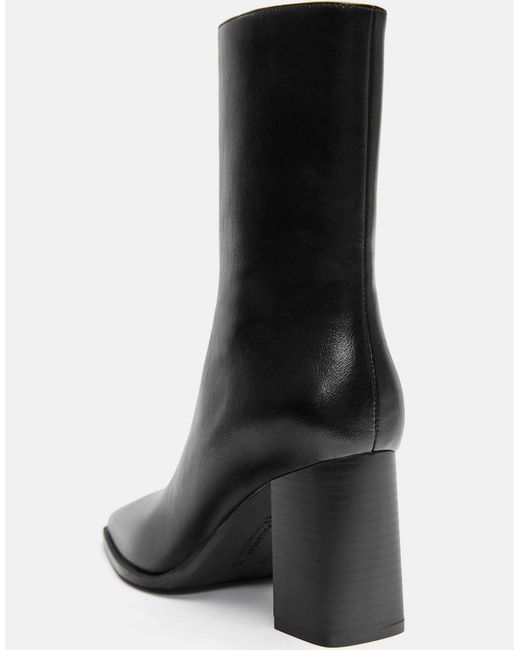 Bottines à talon haut Pull&Bear en coloris Black