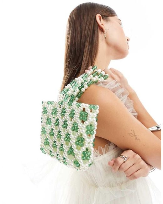 Sister Jane Beaded Bag in Green | Lyst UK