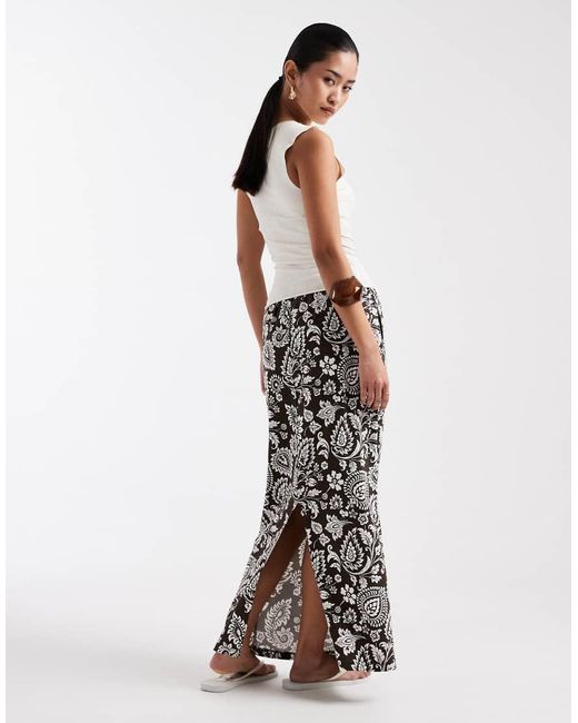 Threadbare White Jersey Maxi Skirt