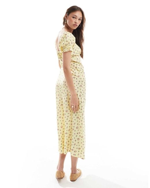 New Look White – midi-milchmädchenkleid