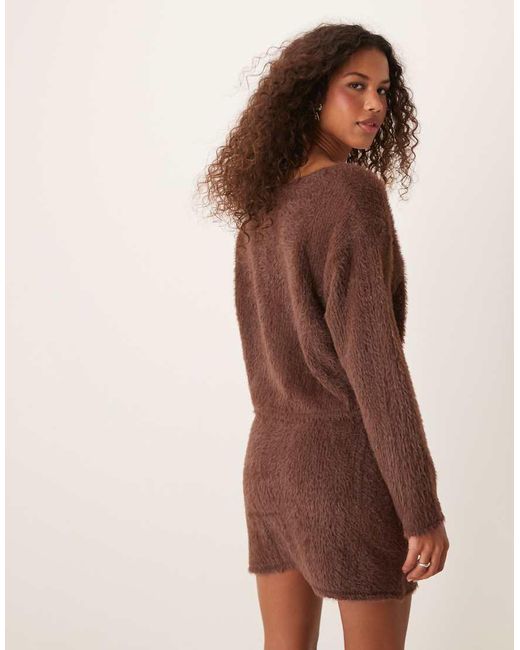 Miss Selfridge Brown V Neck Button Up Cardigan Co Ord