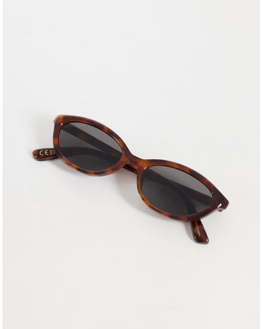 Mango White Oval Sunglasses