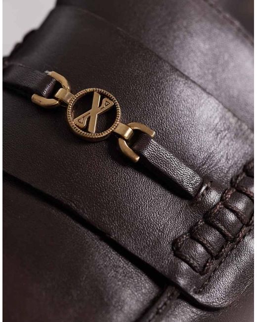 Bronx Brown Colby Loafer Mules