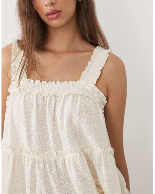 Miss Selfridge Multicolor Ruffle Tiered Babydoll Top