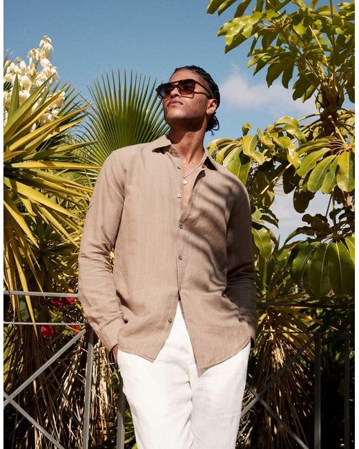 Camicia A Maniche Lunghe di Mango in Gray da Uomo