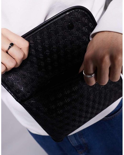 ASOS White Monogram Cross Body Bag for men