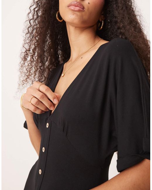 ASOS Black – freizeit-midikleid