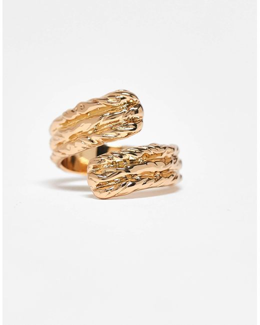 ASOS Metallic – er ring im wickeldesign mit strukturmuster
