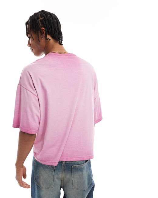 Hollister Purple baggy Drop Jersey T-shirt With Varsity Motif Detail