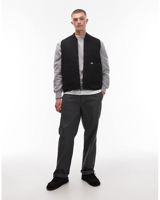 Veste sans manches matelassée en toile Dickies pour homme en coloris Black