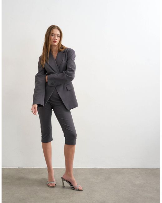 TOPSHOP Gray – schlichter, taillierter blazer
