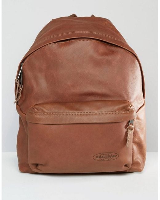Eastpak Brown Padded Pak R Leather Backpack