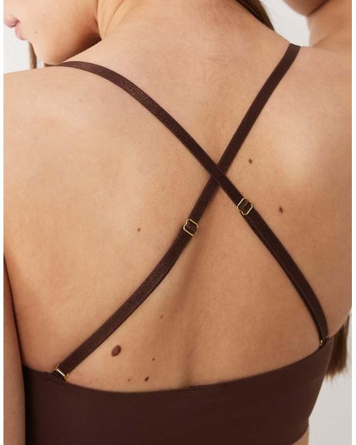 ASOS Brown Carla Smoothing Multiway Bandeau Bra With Removable Pads